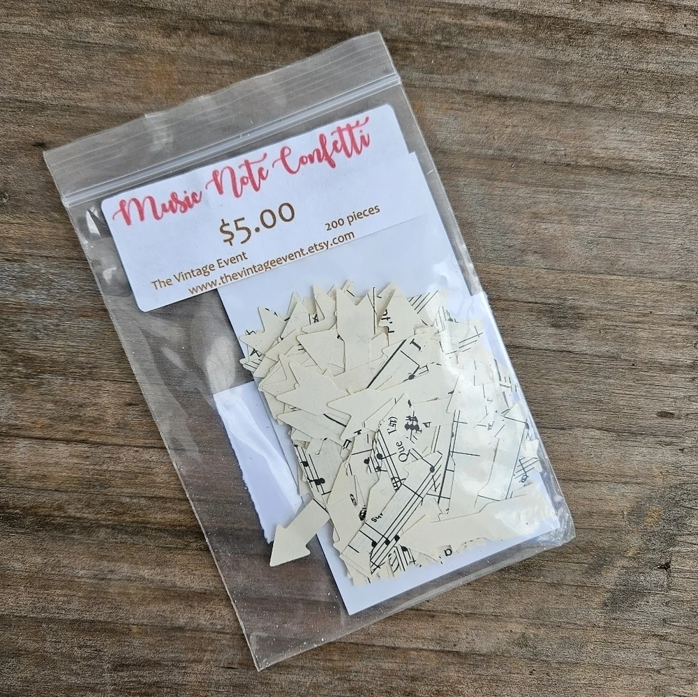 Vintage Sheet Music | Confetti Arrows | 400 Pieces
